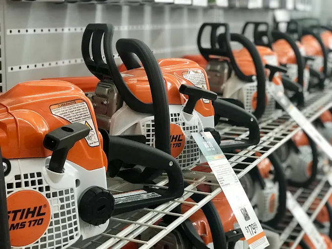 STIHL outdoor power equipment on display at Bethany Building Center