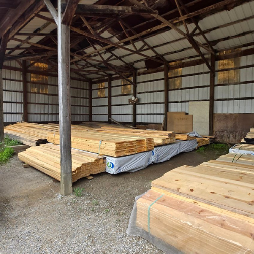 Lumber and supplies on display outside of Salem Lumber