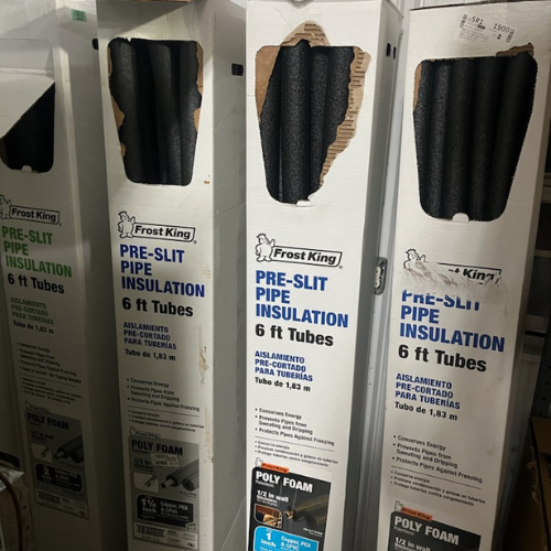 Insulation and supplies inside of S&S Wholesale warehouse