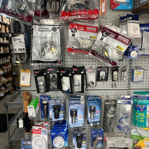 Various hand tools and supplies inside of S&S Wholesale warehouse