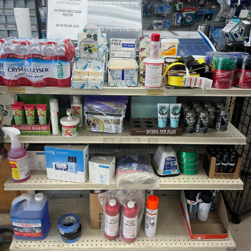 Household supplies inside of S&S Wholesale warehouse