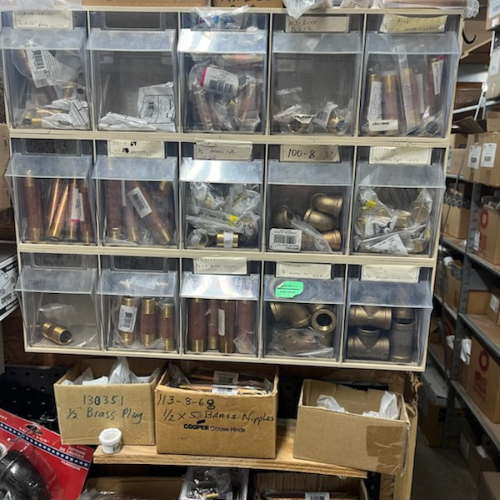 Plumbing supplies inside of S&S Wholesale warehouse