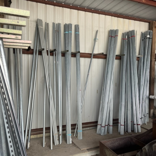 Various rods and supplies inside of S&S Wholesale warehouse