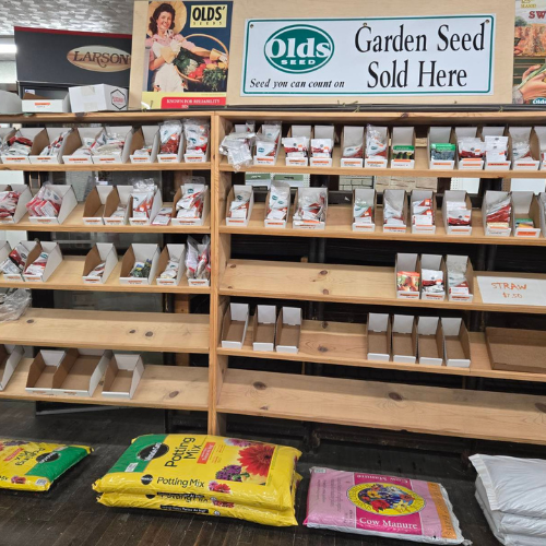 Garden seeds inside of Salem Lumber and Feed.