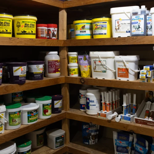 Supplies on display inside of Metcalf's Trading Post
