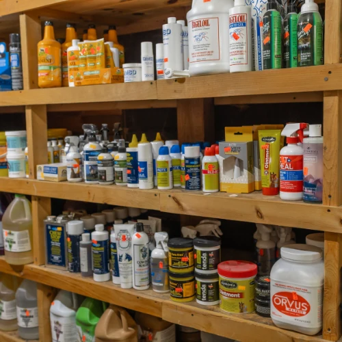 Supplies on display inside of Metcalf's Trading Post